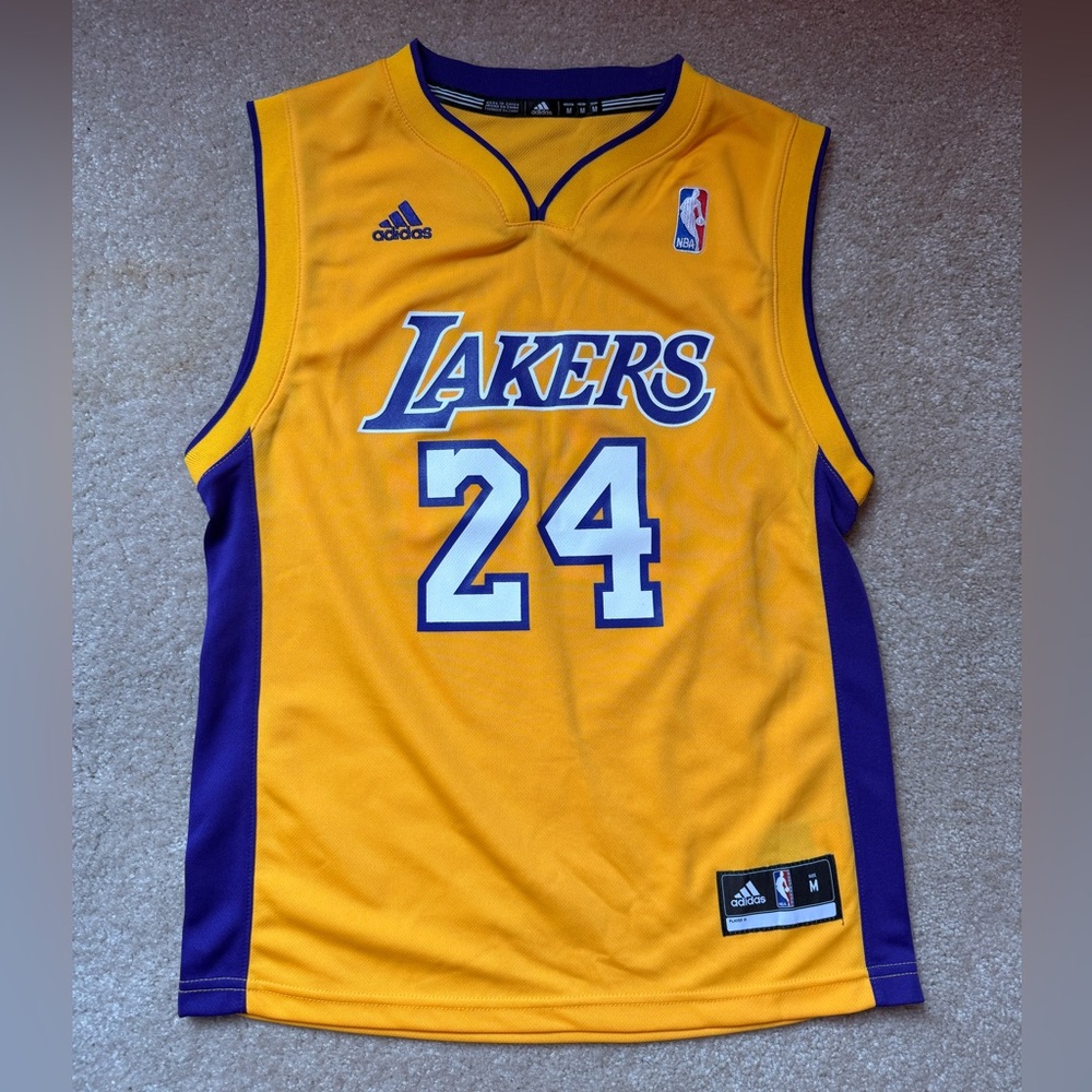 NBA Adidas LA Lakers Women’s Gold and Purple Jersey - Kobe Bryant #24